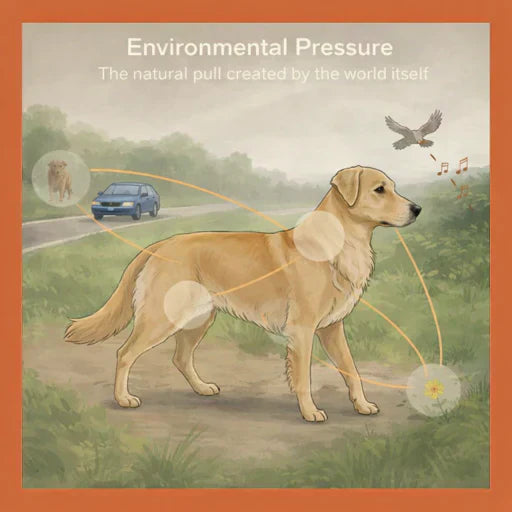 What is environmental pressure in dogs and how does it affect lead pulling? - S-K9 ChestCollar