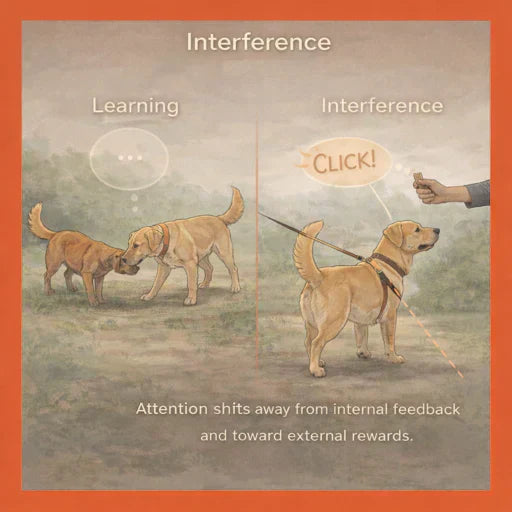 Can commands or treats interfere with how dogs learn on walks? - S-K9 ChestCollar