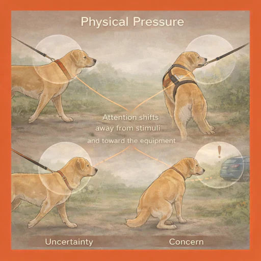 What physical pressure does a lead create for a dog? - S-K9 ChestCollar